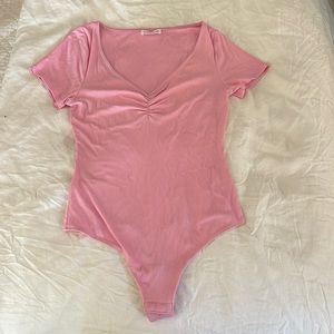Lovers + Friends Pink Bodysuit